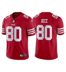 Men San Francisco 49ers 80 Jerry Rice 2022 New Scarlet Vapor Untouchable Stitched Football Jersey Men San Francisco 49ers 80 Jerry Rice 2022 New Scarlet Vapor Untouchable Stitched Football Jersey