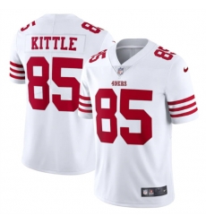 Men San Francisco 49ers 85 George Kittle 2022 New White Vapor Untouchable Stitched Jersey Men San Francisco 49ers 85 George Kittle 2022 New White Vapor Untouchable Stitched Jersey