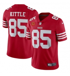 Men San Francisco 49ers 85 George Kittle 2022 Red With 1 Star C Patch Vapor Untouchable Limited Stitched Football Jersey Men San Francisco 49ers 85 George Kittle 2022 Red With 1 Star C Patch Vapor Untouchable Limited Stitched Football Jersey