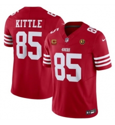 Men San Francisco 49ers 85 George Kittle Red 2023 F U S E With 4 Star C Ptach AndJohn Madden Patch Vapor Limited Stitched Football Jersey Men San Francisco 49ers 85 George Kittle Red 2023 F U S E With 4 Star C Ptach AndJohn Madden Patch Vapor Limited Stitched Football Jersey