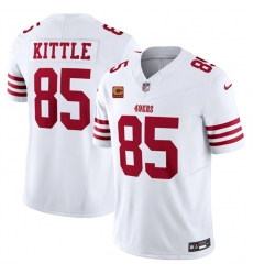 Men San Francisco 49ers 85 George Kittle White 2023 F U S E With 4 Star C Patch Vapor Untouchable Limited Stitched Football Jersey Men San Francisco 49ers 85 George Kittle White 2023 F U S E With 4 Star C Patch Vapor Untouchable Limited Stitched Football Jersey