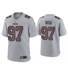 Men San Francisco 49ers 97 Nick Bosa Grey Atmosphere Fashion Stitched Game Jersey Men San Francisco 49ers 97 Nick Bosa Grey Atmosphere Fashion Stitched Game Jersey