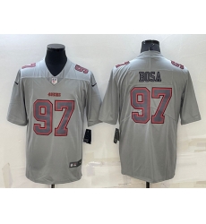 Men San Francisco 49ers 97 Nick Bosa Grey Atmosphere Fashion Stitched Jersey Men San Francisco 49ers 97 Nick Bosa Grey Atmosphere Fashion Stitched Jersey