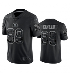 Men San Francisco 49ers 99 Javon Kinlaw Black Reflective Limited Stitched Football Jersey Men San Francisco 49ers 99 Javon Kinlaw Black Reflective Limited Stitched Football Jersey