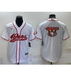 Men San Francisco 49ers White Team Big Logo With Patch Cool Base Stitched Baseb Men San Francisco 49ers White Team Big Logo With Patch Cool Base Stitched Baseb