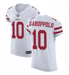 Mens Nike San Francisco 49ers 10 Jimmy Garoppolo White Vapor Untouchable Elite Player NFL Jersey Mens Nike San Francisco 49ers 10 Jimmy Garoppolo White Vapor Untouchable Elite Player NFL Jersey