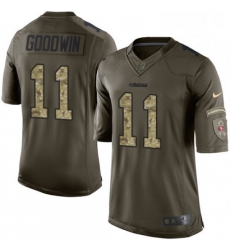 Mens Nike San Francisco 49ers 11 Marquise Goodwin Limited Green Salute to Service NFL Jersey Mens Nike San Francisco 49ers 11 Marquise Goodwin Limited Green Salute to Service NFL Jersey