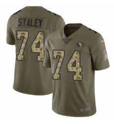 Mens Nike San Francisco 49ers 74 Joe Staley Limited OliveCamo 2017 Salute to Service NFL Jersey Mens Nike San Francisco 49ers 74 Joe Staley Limited OliveCamo 2017 Salute to Service NFL Jersey