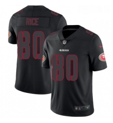 Mens Nike San Francisco 49ers 80 Jerry Rice Limited Black Rush Impact NFL Jersey Mens Nike San Francisco 49ers 80 Jerry Rice Limited Black Rush Impact NFL Jersey