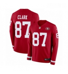 Mens Nike San Francisco 49ers 87 Dwight Clark Limited Red Therma Long Sleeve NFL Jersey Mens Nike San Francisco 49ers 87 Dwight Clark Limited Red Therma Long Sleeve NFL Jersey