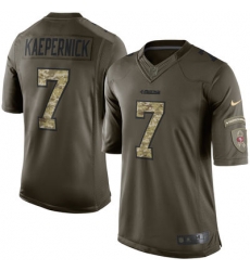 Mens San Francisco 49ers 7 Colin Kaepernick Nike Green Salute To Service Limited Jersey Mens San Francisco 49ers 7 Colin Kaepernick Nike Green Salute To Service Limited Jersey