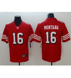 Men's San Francisco 49ers Joe Montana 16 Red Nike Scarlet Player Limited Jersey Men's San Francisco 49ers Joe Montana 16 Red Nike Scarlet Player Limited Jersey