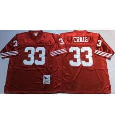 Mitchell And Ness 49ers #33 Roger Craig red Mens Throwback Stitched NFL Jersey Mitchell And Ness 49ers #33 Roger Craig red Mens Throwback Stitched NFL Jersey