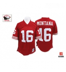 Mitchell and Ness San Francisco 49ers 16 Joe Montana Authentic Red Team Color Throwback NFL Jersey Mitchell and Ness San Francisco 49ers 16 Joe Montana Authentic Red Team Color Throwback NFL Jersey