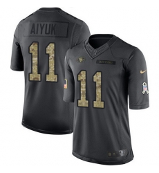 Nike 49ers 11 Brandon Aiyuk Black Men Stitched NFL Limited 2016 Salute to Service Jersey Nike 49ers 11 Brandon Aiyuk Black Men Stitched NFL Limited 2016 Salute to Service Jersey