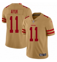 Nike 49ers 11 Brandon Aiyuk Gold Men Stitched NFL Limited Inverted Legend Jersey Nike 49ers 11 Brandon Aiyuk Gold Men Stitched NFL Limited Inverted Legend Jersey