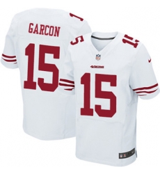 Nike 49ers #15 Pierre Garcon White Mens Stitched NFL Elite Jersey Nike 49ers #15 Pierre Garcon White Mens Stitched NFL Elite Jersey