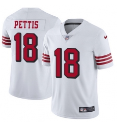 Nike 49ers #18 Dante Pettis White Rush Mens Stitched NFL Vapor Untouchable Limited Jersey Nike 49ers #18 Dante Pettis White Rush Mens Stitched NFL Vapor Untouchable Limited Jersey