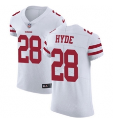 Nike 49ers #28 Carlos Hyde White Mens Stitched NFL Vapor Untouchable Elite Jersey Nike 49ers #28 Carlos Hyde White Mens Stitched NFL Vapor Untouchable Elite Jersey