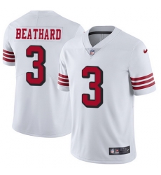 Nike 49ers #3 C J Beathard White Rush Mens Stitched NFL Vapor Untouchable Limited Jersey Nike 49ers #3 C J Beathard White Rush Mens Stitched NFL Vapor Untouchable Limited Jersey