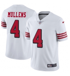 Nike 49ers #4 Nick Mullens White Rush Men Stitched NFL Vapor Untouchable Limited Jersey Nike 49ers #4 Nick Mullens White Rush Men Stitched NFL Vapor Untouchable Limited Jersey