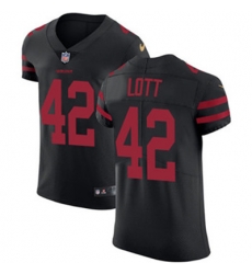 Nike 49ers #42 Ronnie Lott Black Alternate Mens Stitched NFL Vapor Untouchable Elite Jersey Nike 49ers #42 Ronnie Lott Black Alternate Mens Stitched NFL Vapor Untouchable Elite Jersey