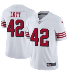 Nike 49ers #42 Ronnie Lott White Rush Mens Stitched NFL Vapor Untouchable Limited Jersey Nike 49ers #42 Ronnie Lott White Rush Mens Stitched NFL Vapor Untouchable Limited Jersey