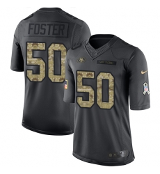 Nike 49ers #50 Reuben Foster Black Mens Stitched NFL Limited 2016 Salute to Service Jersey Nike 49ers #50 Reuben Foster Black Mens Stitched NFL Limited 2016 Salute to Service Jersey
