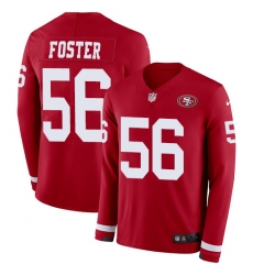 Nike 49ers #56 Reuben Foster Red Team Color Men Stitched NFL Limited Therma Long Sleeve Jersey Nike 49ers #56 Reuben Foster Red Team Color Men Stitched NFL Limited Therma Long Sleeve Jersey