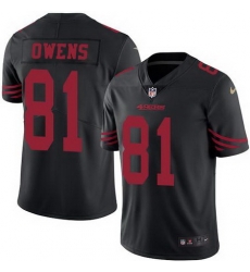 Nike 49ers #81 Terrell Owens Black Mens Stitched NFL Limited Rush Jersey Nike 49ers #81 Terrell Owens Black Mens Stitched NFL Limited Rush Jersey