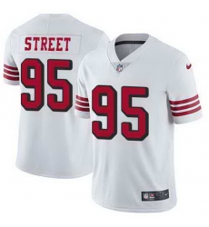 Nike 49ers 95 Kentavius Street White Color Rush Vapor Untouchable Limited Jersey Nike 49ers 95 Kentavius Street White Color Rush Vapor Untouchable Limited Jersey