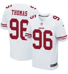 Nike 49ers #96 Solomon Thomas White Mens Stitched NFL Elite Jersey Nike 49ers #96 Solomon Thomas White Mens Stitched NFL Elite Jersey