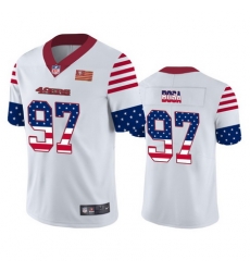Nike 49ers 97 Nick Bosa White USA Flag Fashion Limited Jersey Nike 49ers 97 Nick Bosa White USA Flag Fashion Limited Jersey