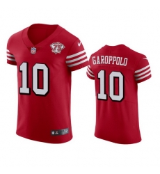 Nike San Francisco 49ers 10 Jimmy Garoppolo Red Rush Men 75th Anniversary Stitched NFL Vapor Untouchable Elite Jersey Nike San Francisco 49ers 10 Jimmy Garoppolo Red Rush Men 75th Anniversary Stitched NFL Vapor Untouchable Elite Jersey
