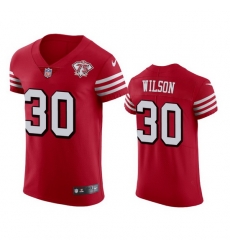 Nike San Francisco 49ers 30 Jeff Wilson Red Rush Men 75th Anniversary Stitched NFL Vapor Untouchable Elite Jersey Nike San Francisco 49ers 30 Jeff Wilson Red Rush Men 75th Anniversary Stitched NFL Vapor Untouchable Elite Jersey
