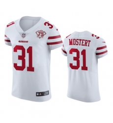 Nike San Francisco 49ers 31 Raheem Mostert White Men 75th Anniversary Stitched NFL Vapor Untouchable Elite Jersey Nike San Francisco 49ers 31 Raheem Mostert White Men 75th Anniversary Stitched NFL Vapor Untouchable Elite Jersey