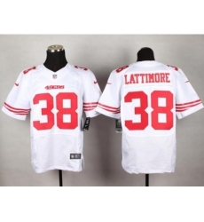 Nike San Francisco 49ers 38 Marcus Lattimore White Elite NFL Jersey Nike San Francisco 49ers 38 Marcus Lattimore White Elite NFL Jersey