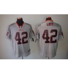 Nike San Francisco 49ers 42 Ronnie Lott Grey Elite Lights Out NFL Jersey Nike San Francisco 49ers 42 Ronnie Lott Grey Elite Lights Out NFL Jersey