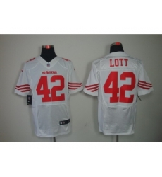 Nike San Francisco 49ers 42 Ronnie Lott White Elite NFL Jersey Nike San Francisco 49ers 42 Ronnie Lott White Elite NFL Jersey