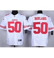 Nike San Francisco 49ers 50 Chris Borland White Elite NFL Jersey Nike San Francisco 49ers 50 Chris Borland White Elite NFL Jersey