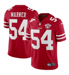 Nike San Francisco 49ers 54 Fred Warner Red Men 75th Anniversary Stitched NFL Vapor Untouchable Limited Jersey Nike San Francisco 49ers 54 Fred Warner Red Men 75th Anniversary Stitched NFL Vapor Untouchable Limited Jersey