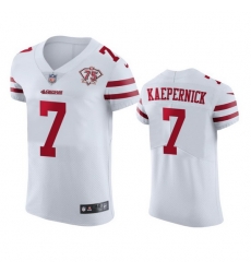 Nike San Francisco 49ers 7 Colin Kaepernick White Men 75th Anniversary Stitched NFL Vapor Untouchable Elite Jersey Nike San Francisco 49ers 7 Colin Kaepernick White Men 75th Anniversary Stitched NFL Vapor Untouchable Elite Jersey