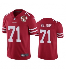 Nike San Francisco 49ers 71 Trent Williams Red Men 75th Anniversary Stitched NFL Vapor Untouchable Limited Jersey Nike San Francisco 49ers 71 Trent Williams Red Men 75th Anniversary Stitched NFL Vapor Untouchable Limited Jersey