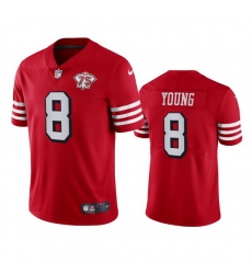 Nike San Francisco 49ers 8 Steve Young Red Rush Men 75th Anniversary Stitched NFL Vapor Untouchable Limited Jersey Nike San Francisco 49ers 8 Steve Young Red Rush Men 75th Anniversary Stitched NFL Vapor Untouchable Limited Jersey