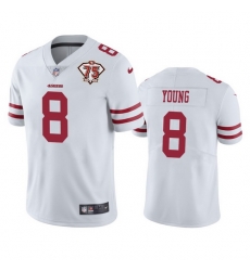 Nike San Francisco 49ers 8 Steve Young White Men 75th Anniversary Stitched NFL Vapor Untouchable Limited Jersey Nike San Francisco 49ers 8 Steve Young White Men 75th Anniversary Stitched NFL Vapor Untouchable Limited Jersey