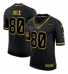 Nike San Francisco 49ers 80 Jerry Rice Black Gold 2020 Salute To Service Limited Jersey Nike San Francisco 49ers 80 Jerry Rice Black Gold 2020 Salute To Service Limited Jersey