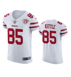 Nike San Francisco 49ers 85 George Kittle White Men 75th Anniversary Stitched NFL Vapor Untouchable Elite Jersey Nike San Francisco 49ers 85 George Kittle White Men 75th Anniversary Stitched NFL Vapor Untouchable Elite Jersey