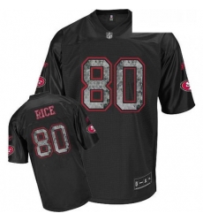 Reebok San Francisco 49ers 80 Jerry Rice Replica Sideline Black United Throwback NFL Jersey Reebok San Francisco 49ers 80 Jerry Rice Replica Sideline Black United Throwback NFL Jersey