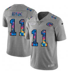 San Francisco 49ers 11 Brandon Aiyuk Men Nike Multi Color 2020 NFL Crucial Catch NFL Jersey Greyheather San Francisco 49ers 11 Brandon Aiyuk Men Nike Multi Color 2020 NFL Crucial Catch NFL Jersey Greyheather
