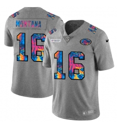 San Francisco 49ers 16 Joe Montana Men Nike Multi Color 2020 NFL Crucial Catch NFL Jersey Greyheather San Francisco 49ers 16 Joe Montana Men Nike Multi Color 2020 NFL Crucial Catch NFL Jersey Greyheather